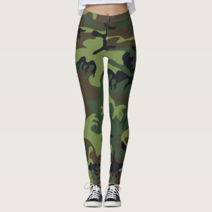 Military Green Camouflage Women's Leggings