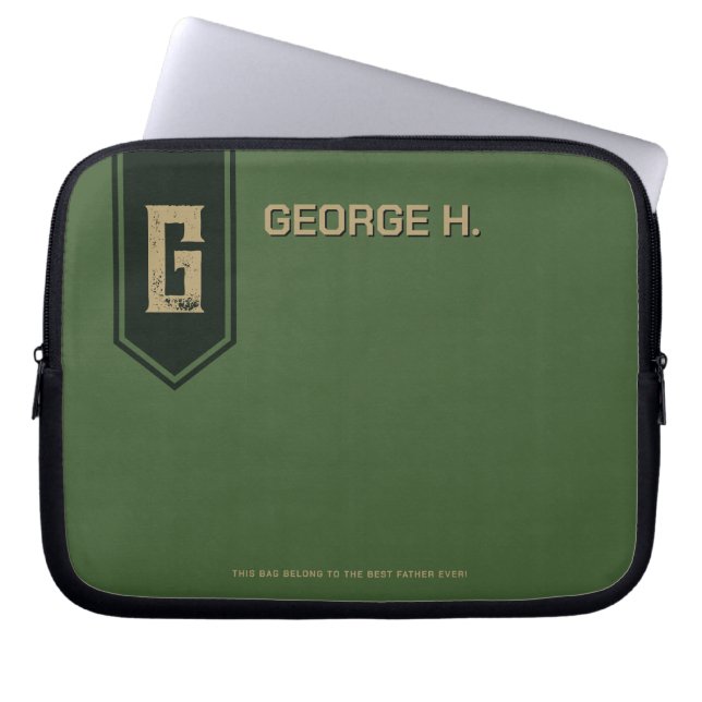 Military Green Laptop Sleeve (Front)
