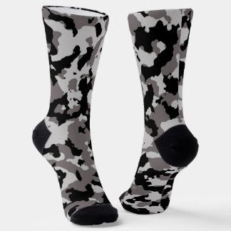 Military Grey Camo Camouflage Pattern Socks