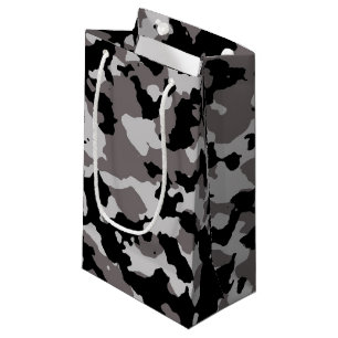 Military Grey Camouflage Pattern Small Gift Bag
