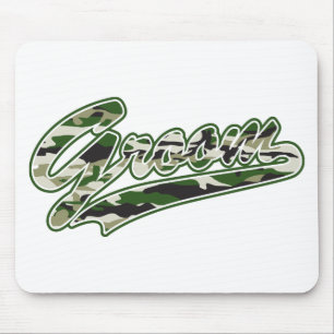 Military Groom Camouflage Mouse Mat