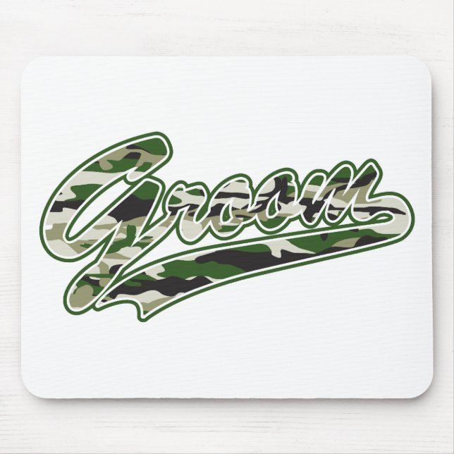 Military Groom Camouflage Mouse Mat (Front)
