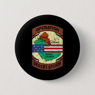 Military Gulf War Operation Desert Storm Usa Insig 6 Cm Round Badge