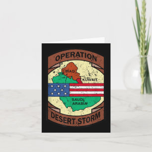 Military Gulf War Operation Desert Storm Usa Insig Card