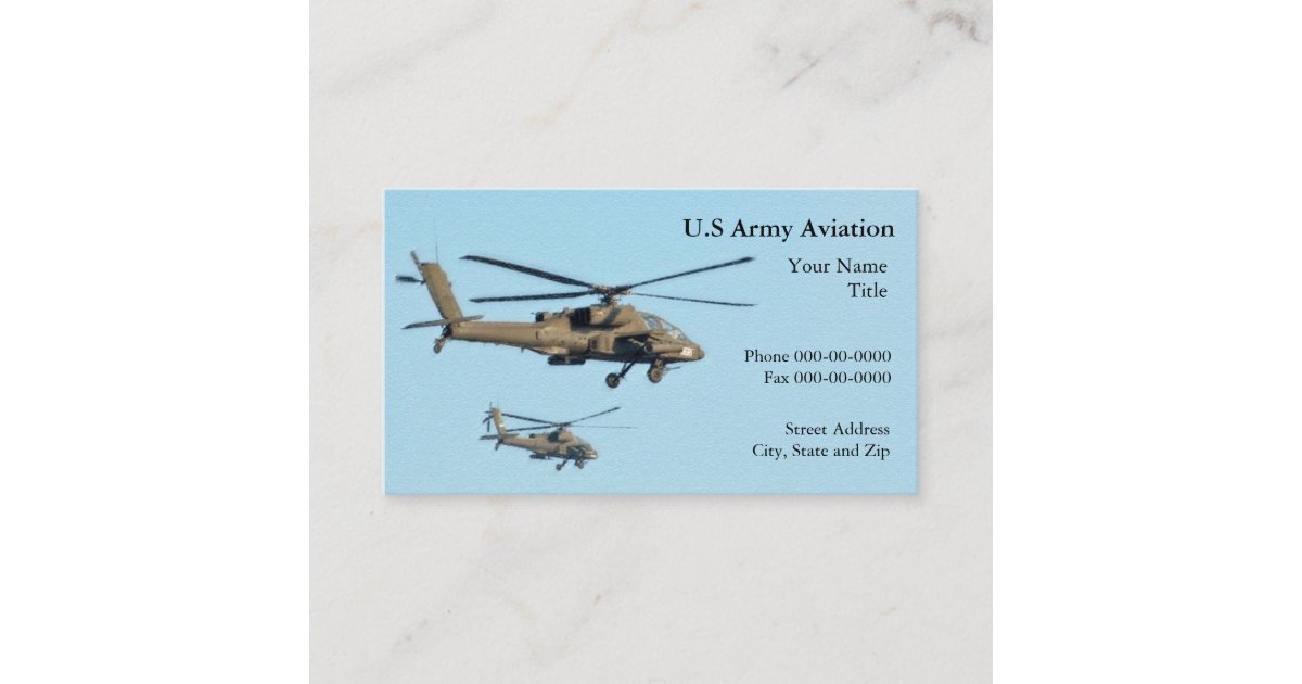 Military Helicopter Business Card | Zazzle