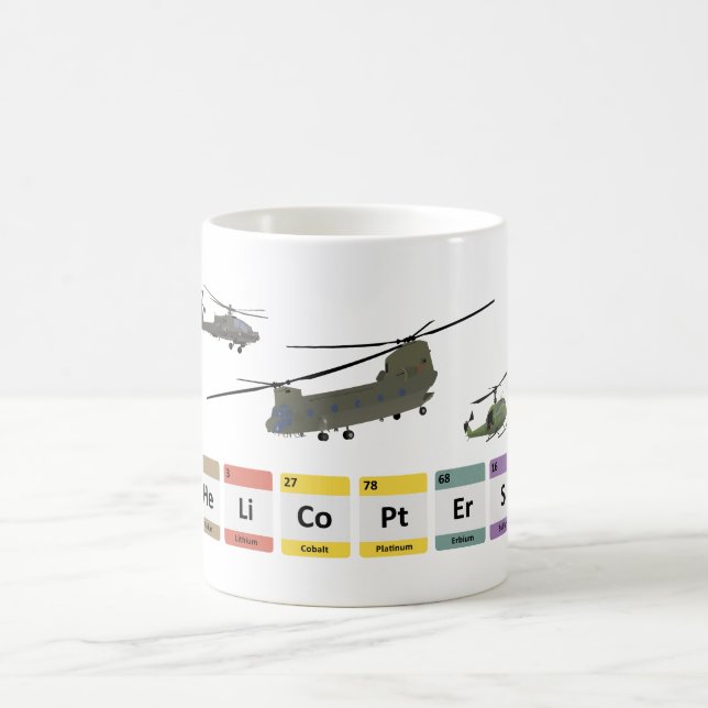 Military Helicopters Chemistry Coffee Mug (Center)