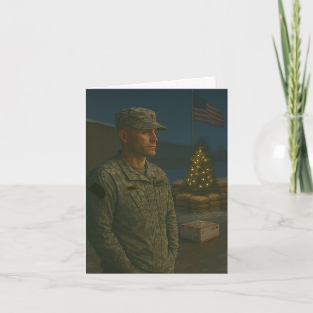 Military Holiday You Are Remembered Christmas Card (Front)