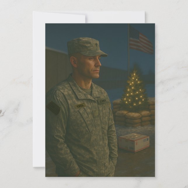 Military Holiday You Are Remembered Christmas Card (Front)