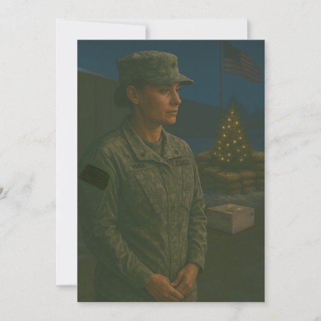 Military Holiday You Are Remembered Christmas Card (Front)