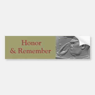 Military Honour Heroes & Veterans Bumper Sticker