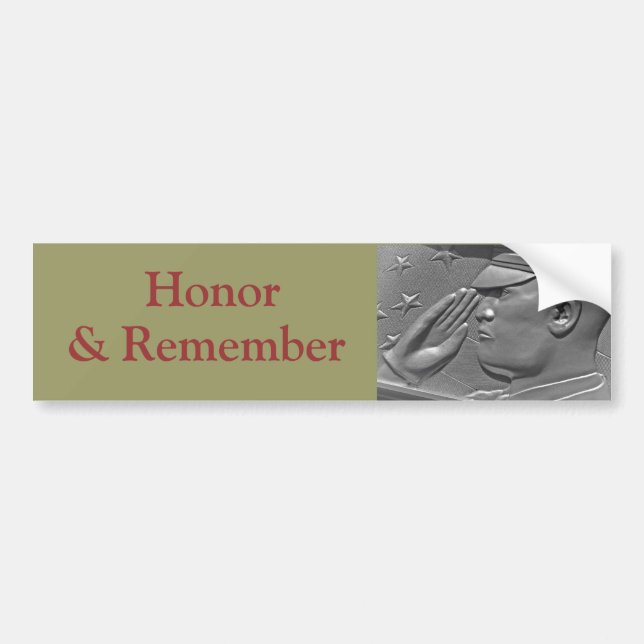 Military Honour Heroes & Veterans Bumper Sticker (Front)