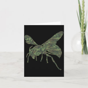 Military Hornet Camo Print Insect Wasp Veteran Men Card