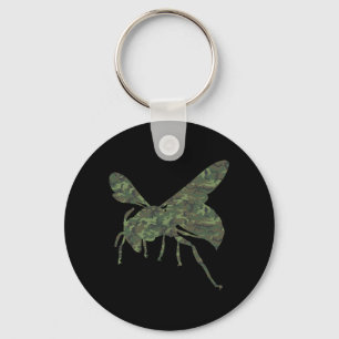 Military Hornet Camo Print Insect Wasp Veteran Men Key Ring