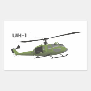 Military Huey Helicopter Sticker