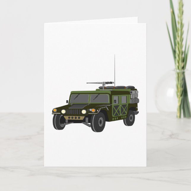 Military Hummer Greeting Cards (Front)