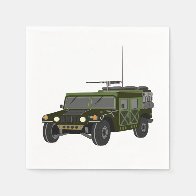 Military Hummer Paper Napkins (Front)