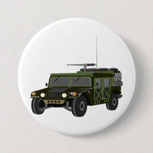 Military Humvee Off-Road Tactical Vehicle 7.5 Cm Round Badge
