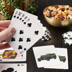 Military Humvee Off-Road Tactical Vehicle Playing Cards