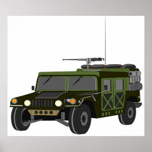 Military Humvee Off-Road Tactical Vehicle Poster