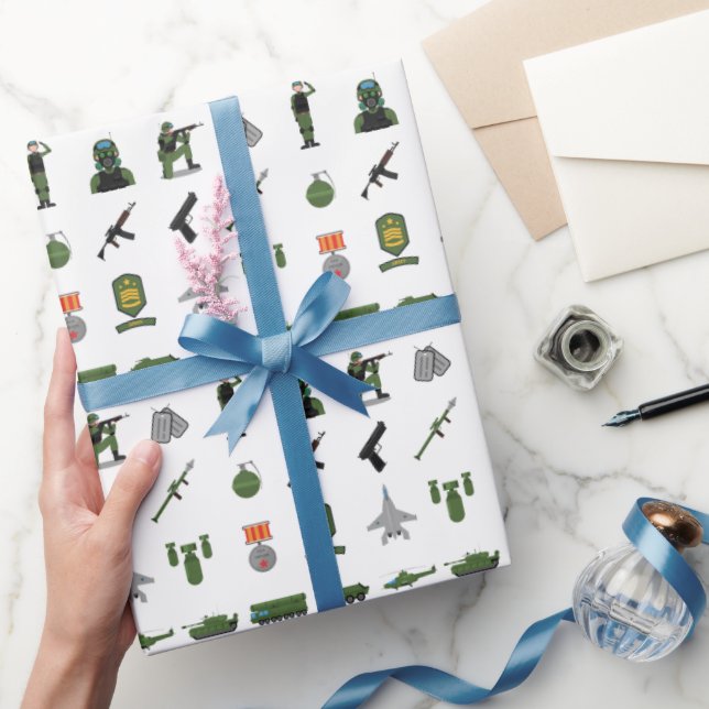 Military Icon Wrapping Paper (Gifting)