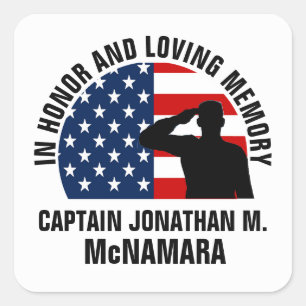 MILITARY In Loving Memory Sticker