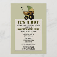 Military Inspired Camoflauge Baby Stroller Shower