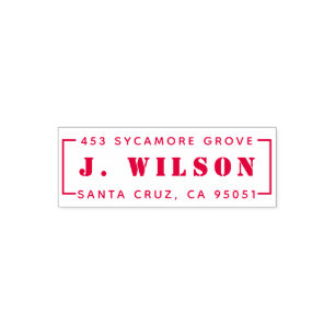 Military Inspired Rectangular Return Address Self-inking Stamp