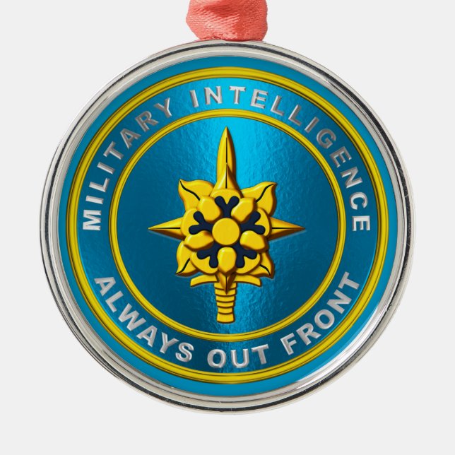 MILITARY INTELLIGENCE METAL TREE DECORATION (Front)