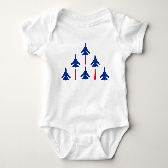 Military Jets Baby Bodysuit (Front)