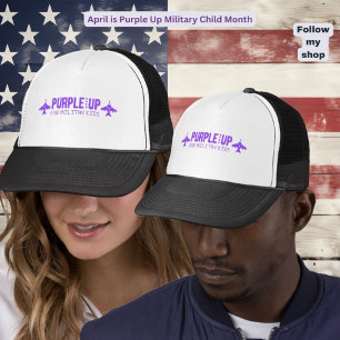 Military Jets - Purple Up Military Child  Trucker Hat