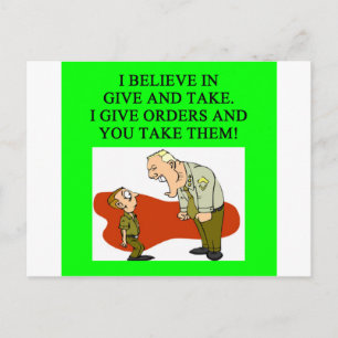 military joke postcard
