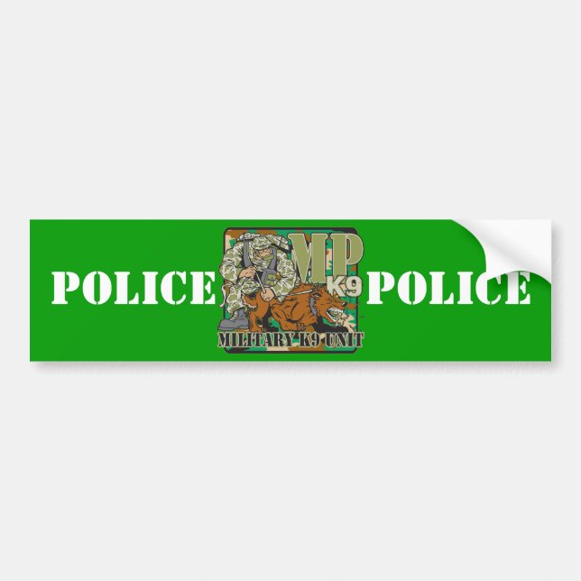 Military K9 Unit Bumper Sticker (Front)