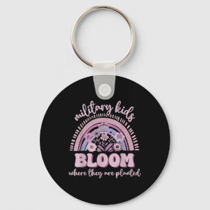 Military Kid Dandelion Bloom Where Theyre Planted Key Ring