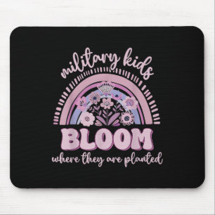 Military Kid Dandelion Bloom Where Theyre Planted Mouse Mat