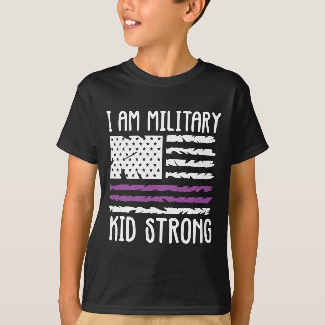  Military Kid Strong T-Shirt (Front)