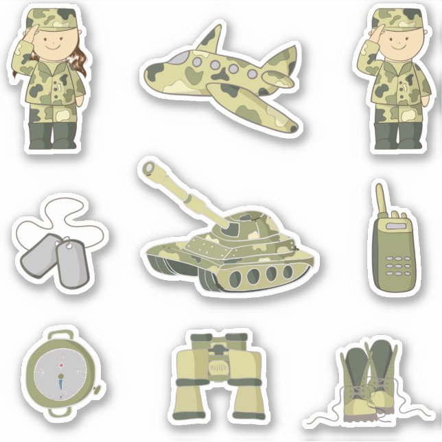 Military Kids Educational Green Camo (Front)