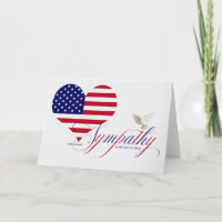 Military Loss of a Hero Dove and Flag Sympathy