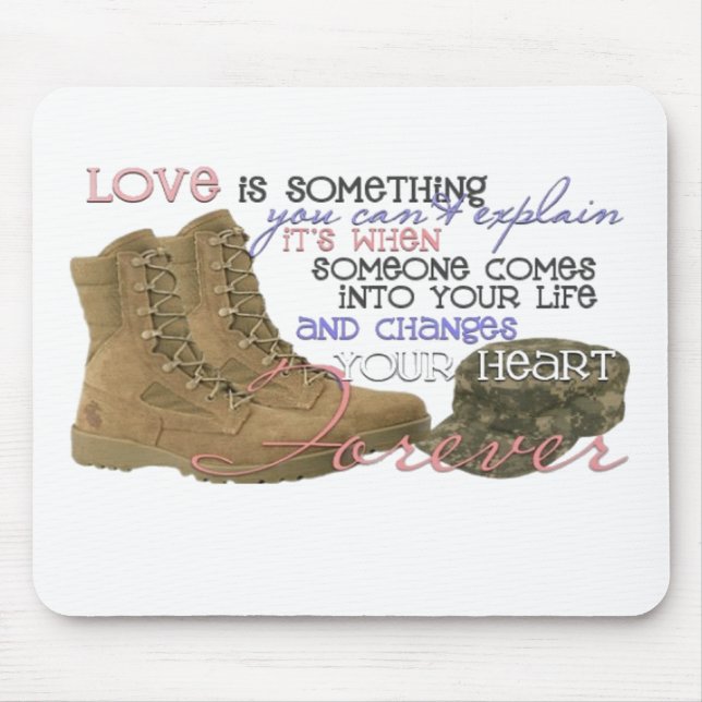 Military Love Mouse Mat (Front)
