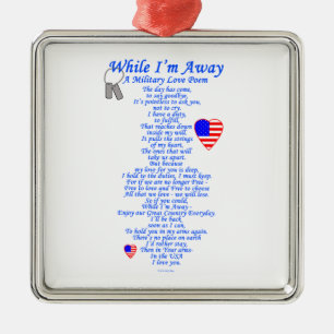 Military Love Poem Metal Tree Decoration