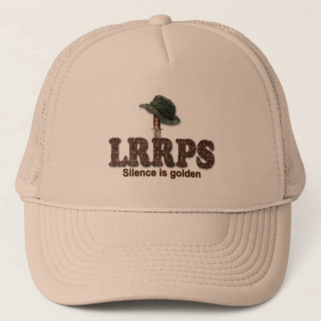 Military LRRP LRRPS Recon Snipers Army Marines Trucker Hat (Front)