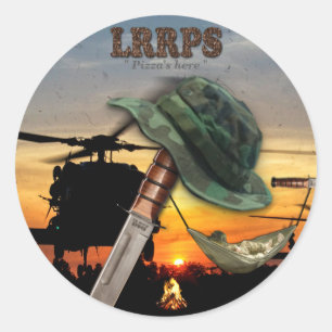 Military LRRPS LRRP recon army marines navy Classic Round Sticker