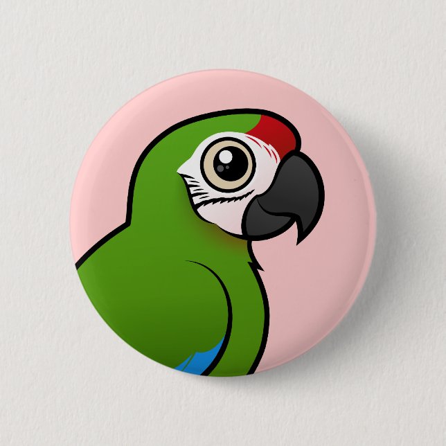 Military Macaw 6 Cm Round Badge (Front)