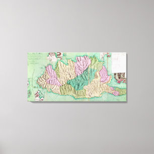 Military map of Corsica, 1768 Canvas Print