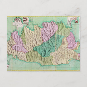 Military map of Corsica, 1768 Postcard