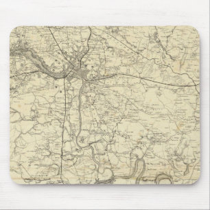 Military Map of the United States Mouse Mat