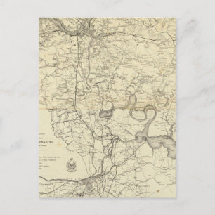 Military Map of the United States Postcard