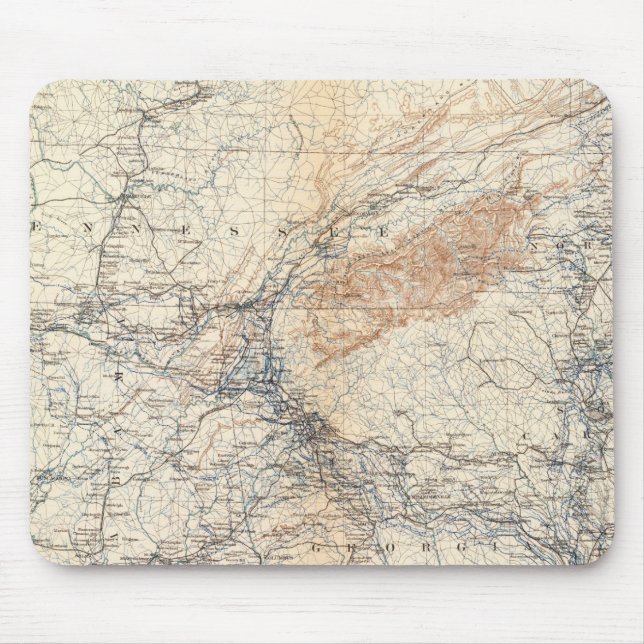 Military map, WT Sherman Mouse Mat (Front)