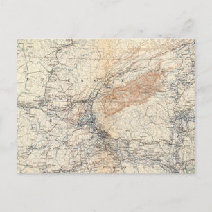 Military map, WT Sherman Postcard