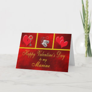 Military Marine Valentine Card