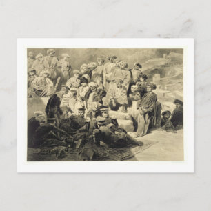 Military Meal in the Ruins at Sioukh, Dagestan, pl Postcard